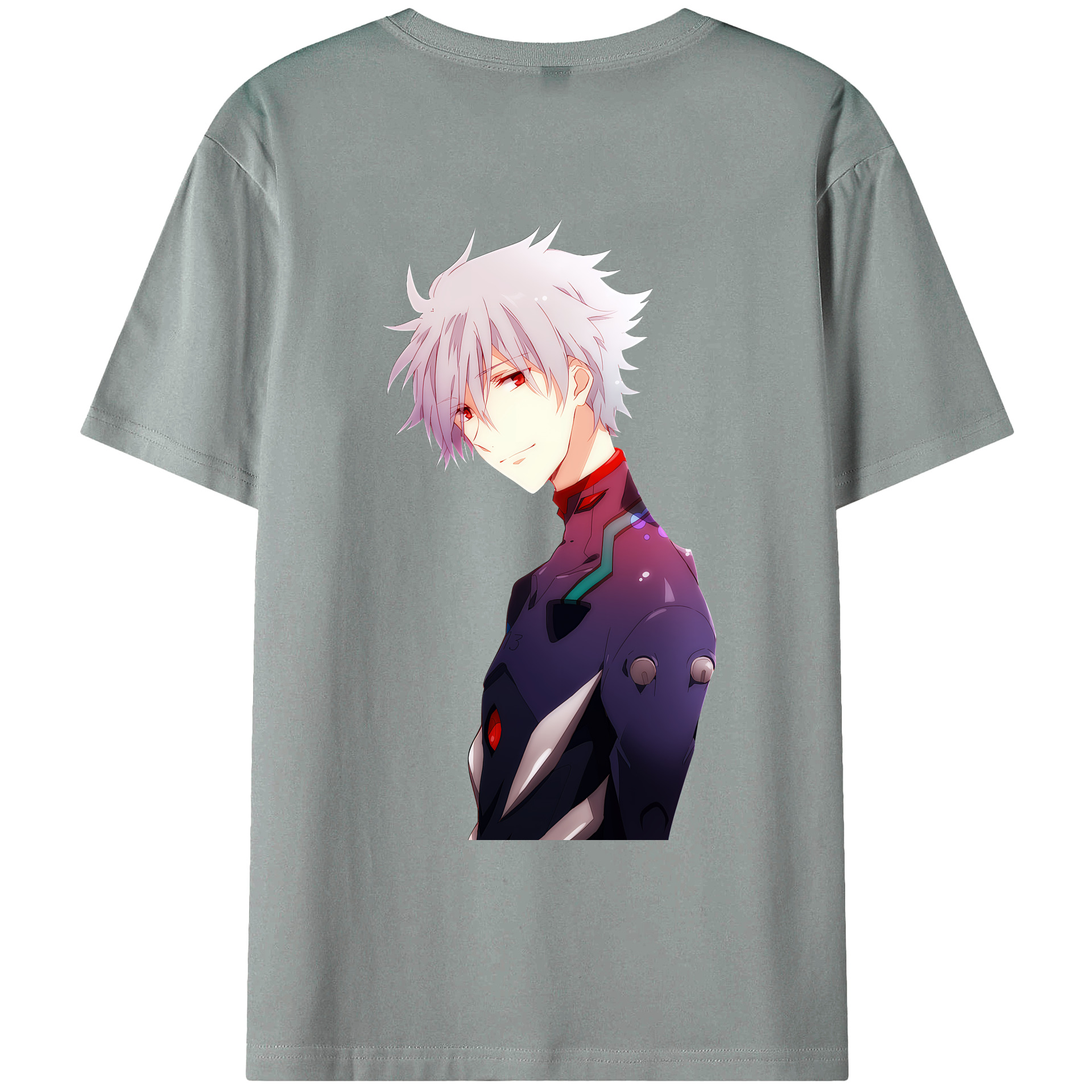 （画像用） EVA 新世紀エヴァンゲリオン 綿100％ メンズ半袖Tシャツ（バックプリント） 通気性